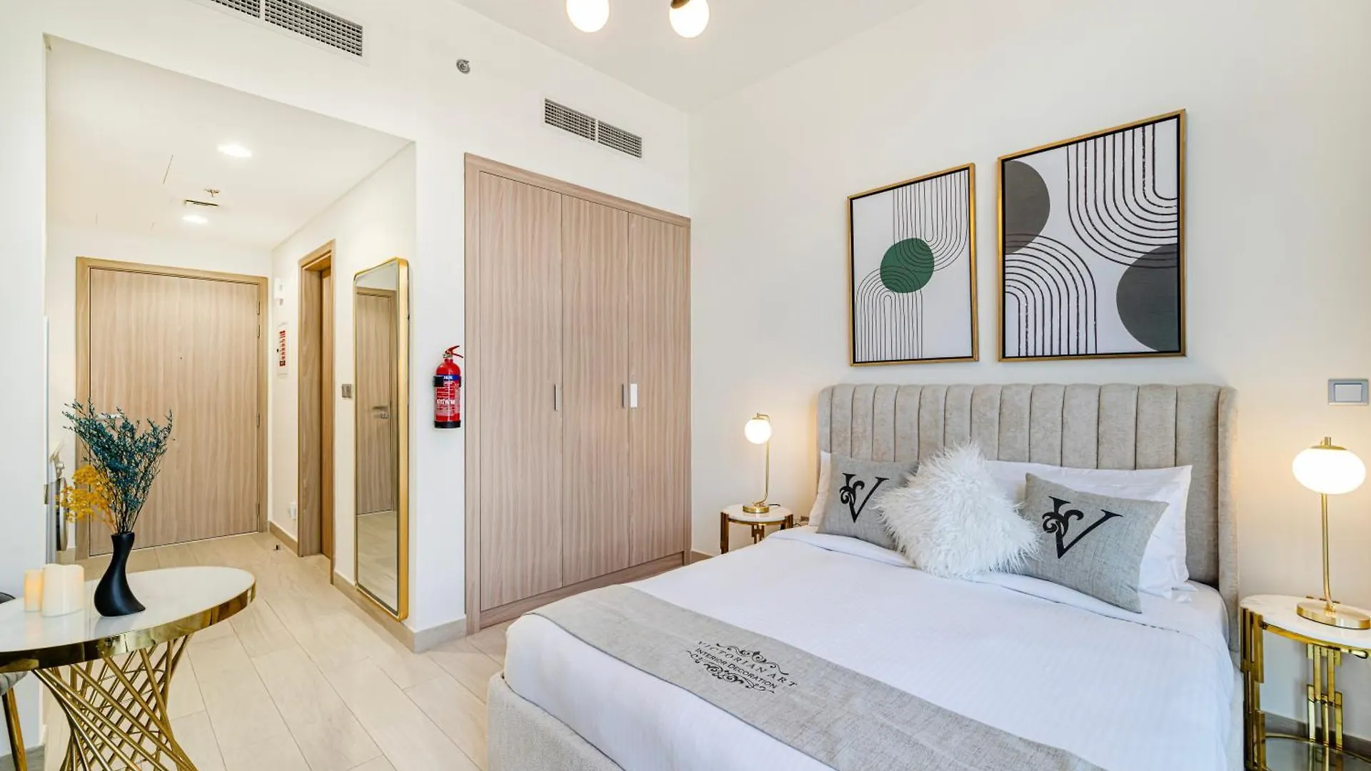 Stylish Bright Studio With Balcony & Cozy Escape Dubaj Zjednoczone Emiraty Arabskie